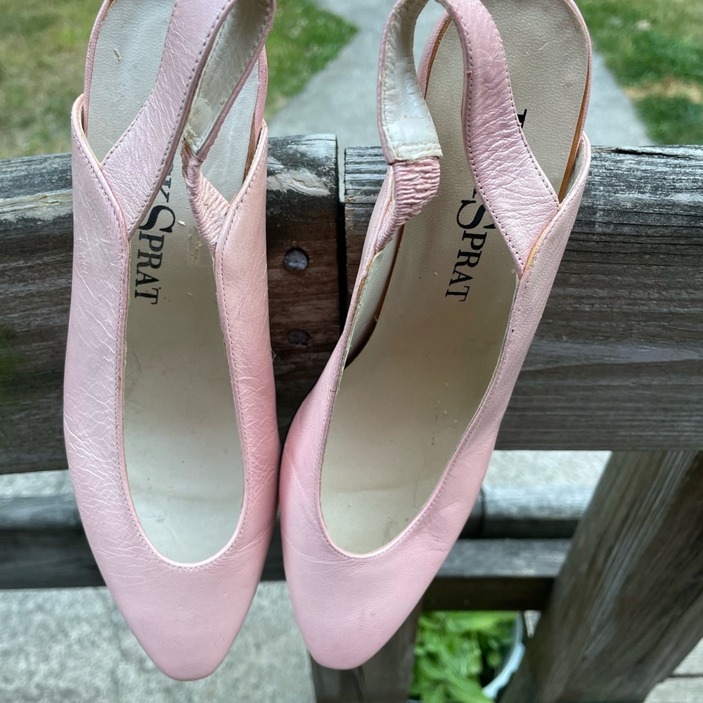 Jack Spratt shoes.  Medium heel sling back